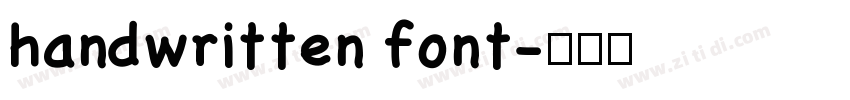 handwritten font字体转换